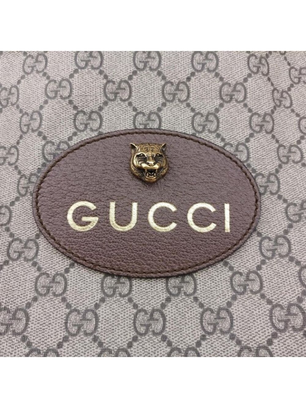 ★SOLD★ Gucci GG Supreme Drawstring Beige Yellow Canvas Leather Tote - Picture 14 of 15
